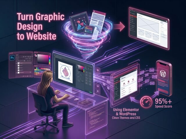 turn graphic design into a website
